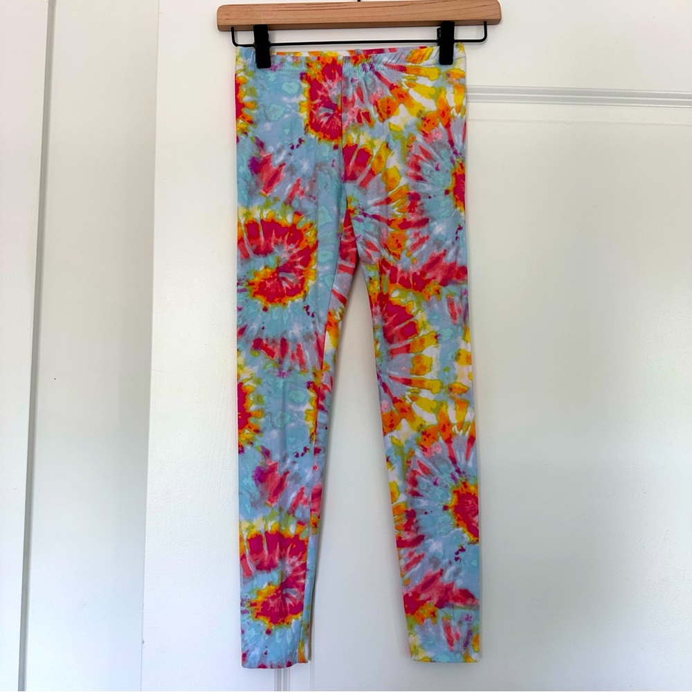 Bobbie Brooks Girls 10-12 (L) Tie Dye Leggings - Hippie, 70s Vibes, Lightweight